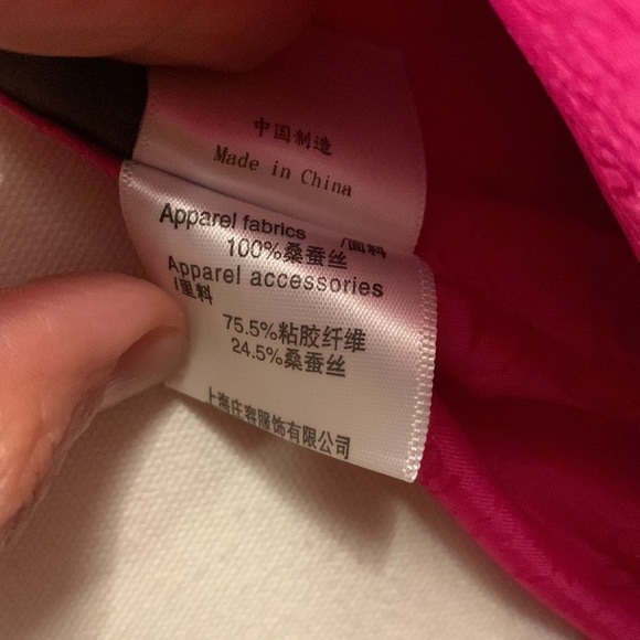 Oriental Mulberry Silk Pink Peacock Embroidered Jacket w Pearl Buttons size S - Picture 15 of 16